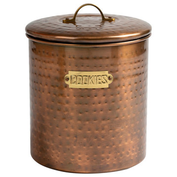 nu steel Hammered Antique Copper Cookie Jar