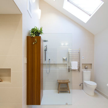 Skylight with Elevated Wall Sconces