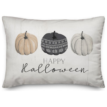 Happy Halloween Pumpkins  14x20 Throw Pillow