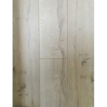 Foggy Gray Laminate Flooring With Wax Coating, 20.39 Sq. ft.