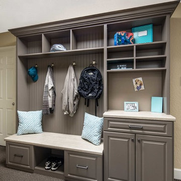 Traditional Mud Room with Command Center