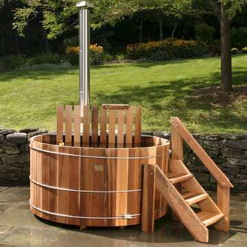 Wood-Fired Hot Tubs On Grade
