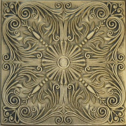 R 139 Styrofoam Ceiling Tile 20x20 - Antique Brass - Ceiling Tile