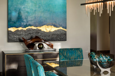 Trendy dining room photo in Hawaii