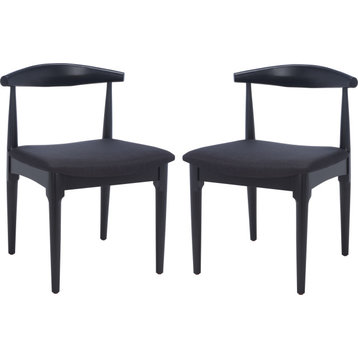 Lionel Retro Dining Chair, Set of 2, Black