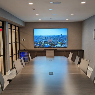 Conference Room with 100" ALR Screen and laser short throw projector