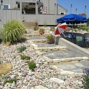 Flagstone Steps With Limestone Edging