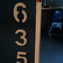 Plasma Cut Steel with Wood Backing - Mailboxes