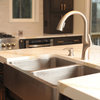 Lange Stainless Steel 32" Double Bowl Farmhouse Undermount Kitchen Sink, Brushed Stainless Steel