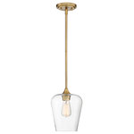 Savoy House - Octave 1-Light Mini Pendant, Warm Brass - The Octave 1-Light Pendant is a fixture with understated elegance. It features a large shade of curved glass, minimal detailing and a warm brass finish.
