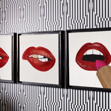 Hush, Bitten, and Lipstick Beaded Wall Art