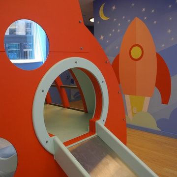 Spaceport Themed Indoor Children's Playroom