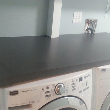 Basement finishing with full bath and laundry room