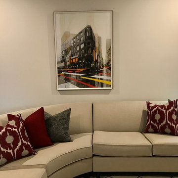 Bright living room and family room