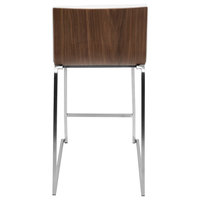 LumiSource Mara 26" Counter Stool, Walnut And White, Set Of 2