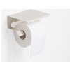 Slim Toilet Paper Holder With Lid, Matte White