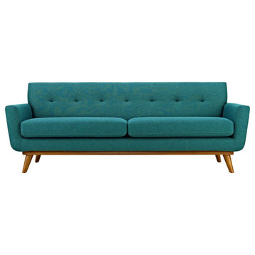 Giselle Teal Loveseat And Sofa, 2-Piece Set