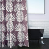 Pineapple Pattern Dusty Purple 70" w x 73" h Shower Curtain