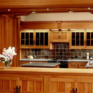 Greene and Greene Style Kitchen; Cherry