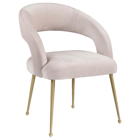 Rocco Blush Velvet Dining Chair