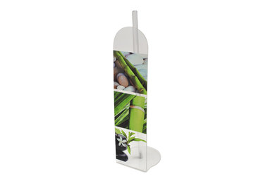 Ecobio Bathroom Freestanding Toilet Tissue Paper Roll Holder Reserve 4 Rolls
