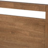 Torino Mid-Century Modern, Solid Walnut Wood, Open Frame Platform Bed, Queen