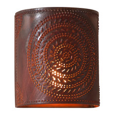 Chisel Sconce Light, Rustic Tin