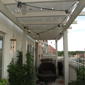 Pergola cover designed and fabricated for Mierop Design