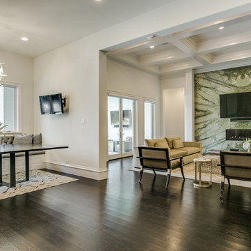 Verde Aurora Marble Accent Wall