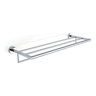 Kingston Brass SCC6037 Freestanding Double Towel-Rack, Brushed Brass