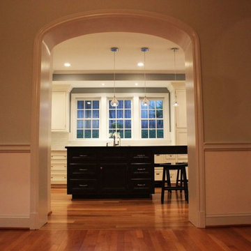 Pure Gray Quartz & Mont Blanc Marble Kitchen