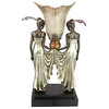 Design Toscano Art Deco Peacock Maidens Lamp