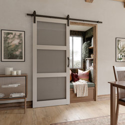 Masonite 3 Equal Lite Barn Door - Interior Doors