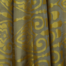 Corado Drapery in Black/Gold - Drapery Fabric