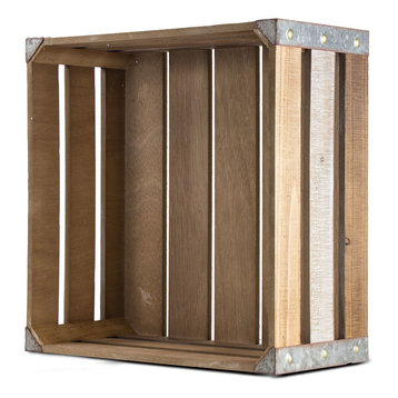 Rustic Wood Storage Crate, Large