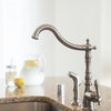 Oakmont Single-Handle Kitchen Faucet With Side Sprayer, Satin Nickel