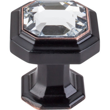 Top Knobs  -  Crystal Emerald Knob 1 1/8" - Tuscan Bronze