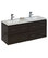 Modern Wall Mount Plywood-Melamine Vanity Base Only, Dawn Gray, 46"x17"