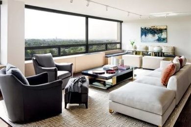 Inspiration for a modern living room in Baltimore.