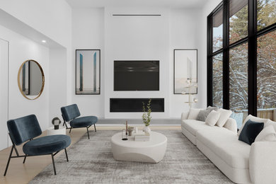 Living room photo in Calgary