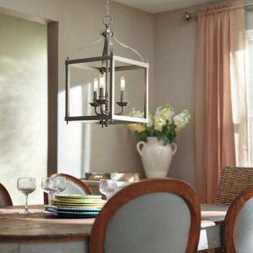 Larkin 3 Light Foyer Chandelier in Brushed Nickel