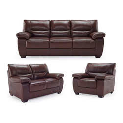 Aurelio B870 Leather Sofa Set by Natuzzi Editions - Sofas