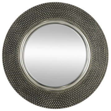 Osborn Wall Mirror, Silver and Gray