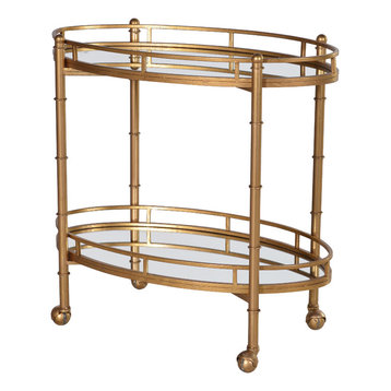 Gilt Mirrored Bar Cart