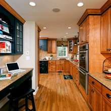 mixed oak cabinets