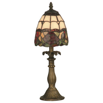 Evelyn 1 Light Table Lamp, Antique Brass