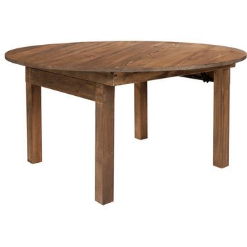 HERCULES Round Dining Table, Antique Pine
