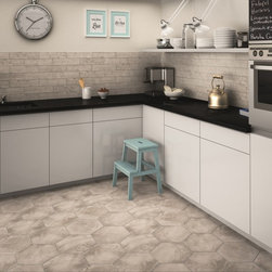 Memphis Grey Hexagon Floor Tiles - Direct Tile Warehouse - 床＆壁タイル