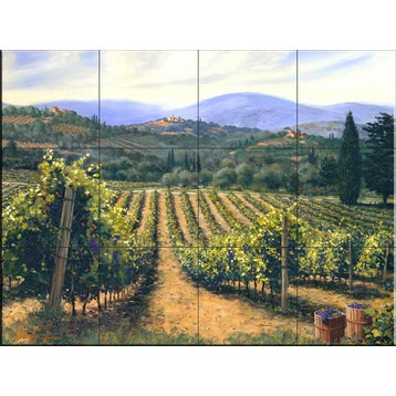 Tile Mural, Tuscan Vines by Michael Swanson