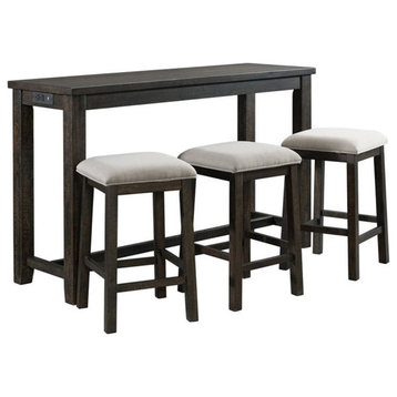 Catania Modern / Contemporary Multipurpose Bar Table Set in Brown